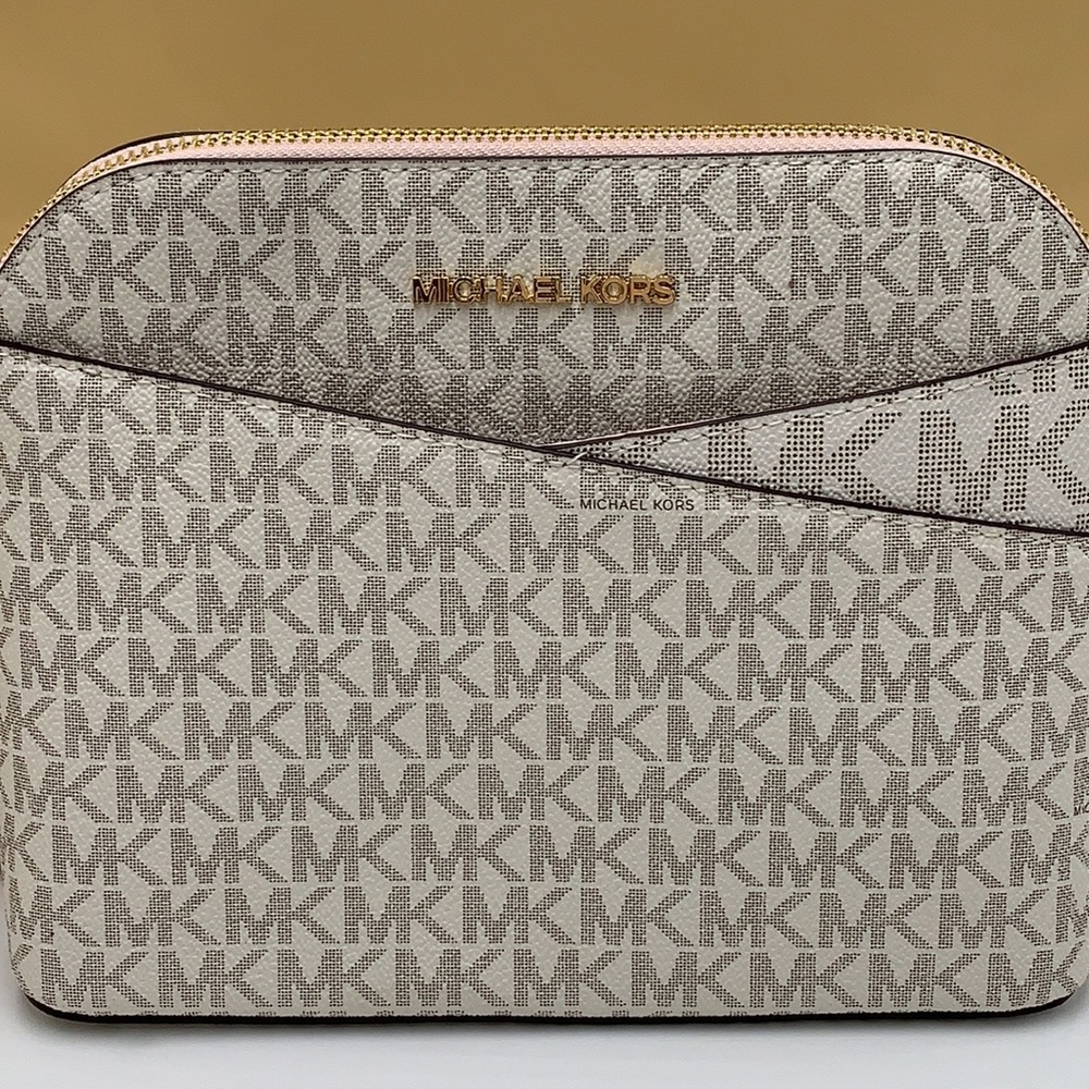 Michael Kors Jet Set Travel Medium Logo Dome Crossbody Bag - Picture 13 of 16